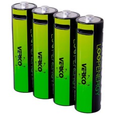 Акумулятор Verico AAA USB Type-C 600mAh 1.5V Li-ion * 4 (LoopEnergy) (1UDBT-A2WEBC-NN)