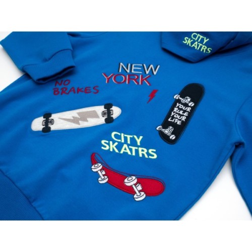 Кофта дитяча Breeze зі скейтом (14448-128B-blue)