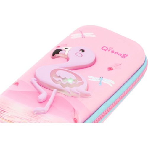 Пенал Cool For School з LED-аплікацією 1 відділення Рожевий (QT-5759-Pink)