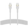 Дата кабель USB-C to USB-C 1.0m BRAIDED SILICONE white Belkin (CAB011BT1MWH)