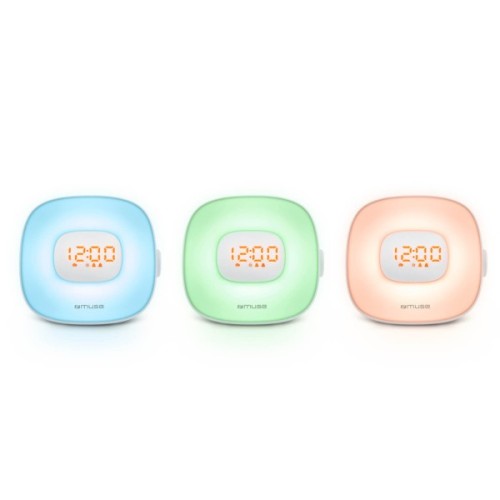 Настільний годинник Muse Радіо-годинник з USB білий (ML-198 CR)