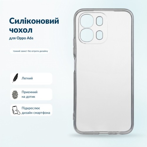 Чохол до мобільного телефона BeCover Silicone Oppo A6s Transparent (716076)