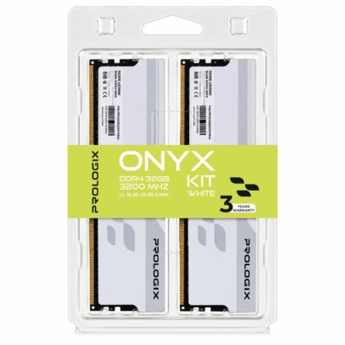 Модуль пам'яті для комп'ютера DDR4 32GB (2x16GB) 3200 MHz Onyx White Prologix (PRO32GB3200YW4K)