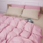 Постільна білизна MirSon 007-008 Milk/Pink Фланель 2x143x210 Сімейний (2200009659942)