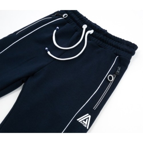 Штани дитячі A-Yugi спортивні на манжетах (7053-146B-blue)