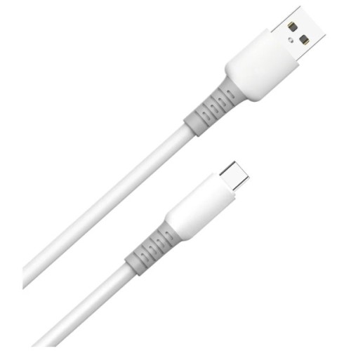 Дата кабель USB 2.0 AM to USB-C 1.0m 3A liquid silicone white ColorWay (CW-CBUC093-WT)