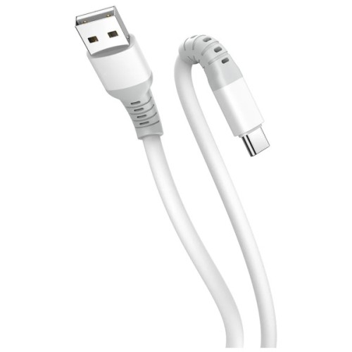 Дата кабель USB 2.0 AM to USB-C 1.0m 3A liquid silicone white ColorWay (CW-CBUC093-WT)
