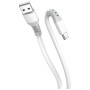 Дата кабель USB 2.0 AM to USB-C 1.0m 3A liquid silicone white ColorWay (CW-CBUC093-WT)