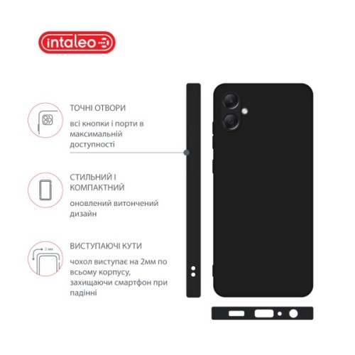 Чохол до мобільного телефона Intaleo Silicone Samsung Galaxy A05 Black (1283126599828)