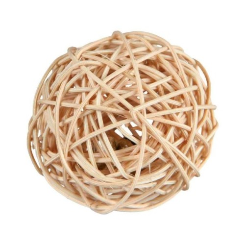 Іграшка для гризунів Trixie М'яч з ротангу з дзвіночком 4 см (4047974618226)