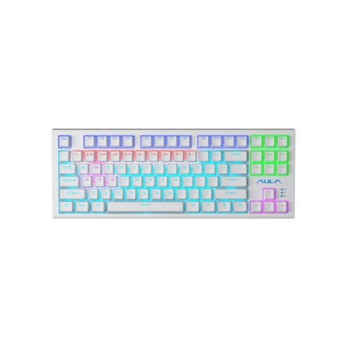 Клавіатура Aula F3032 White keycaps plus 21 Yellow keys KRGD Brown USB UA White (6948391201757)