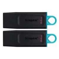 USB флеш накопичувач Kingston 2x64GB DT Exodia Black+Blue USB 3.2 (в Блістері 2шт) (DTX/64GB-2P)