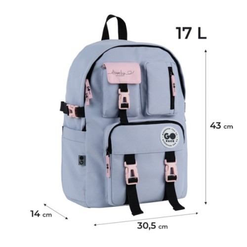 Рюкзак шкільний GoPack Education Teens 2500L сірий (GO26-2500L-1)