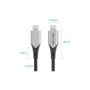 Дата кабель USB-C to USB-C 0.5m 60W USB 3.1 cotton braided Vention (TAAHD)