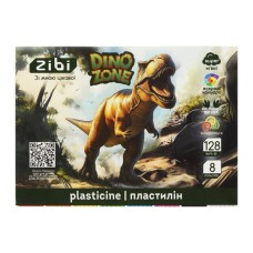 Пластилін ZiBi KIDS Line DINO 8 кольорів, 128 г (ZB.6277)