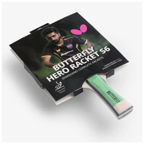 Ракетка для настільного тенісу Butterfly HERO Racket S6 Sathiyan Gnanasekaran (6251760002) (932289)