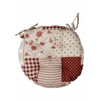 Подушка на стілець Прованс Печворк бордо Господиня D-40 см (4823093451223)