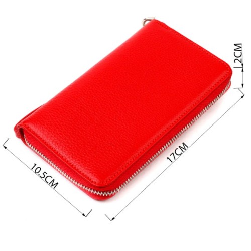 Гаманець Canpellini З натуральної шкіри Червоний (21619)