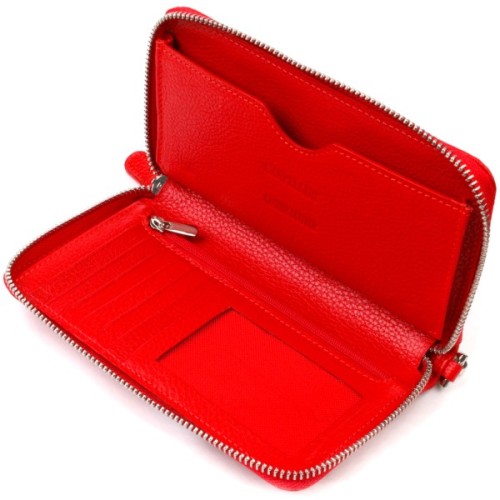 Гаманець Canpellini З натуральної шкіри Червоний (21619)