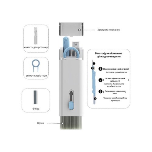 Універсальний чистячий набір XoKo Clean set 100 Blue (XK-CS100-BLU)