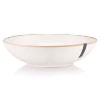 Тарілка Ardesto Apulia, 820мл, 20.8см, кераміка, кремовий (AR2921AC)