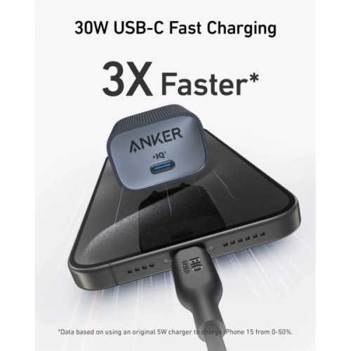 Зарядний пристрій Anker PowerPort 511 Nano IV 30W USB-C Black (A2337G11)