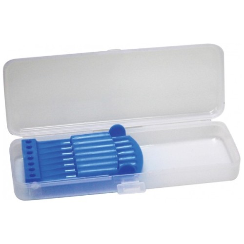 Пенал Cool For School Пластиковий із застібкою Прозорий з синім тримачем 8011 (CF85578)