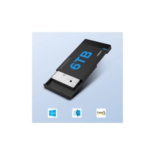 Кишеня зовнішня Ugreen USB 3.0 to M.2 SATA SSD US221 black (30848)
