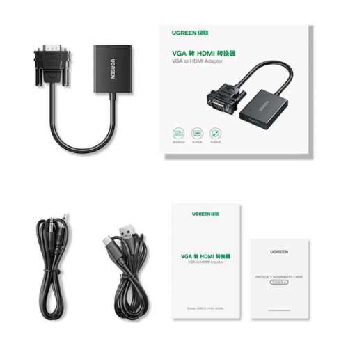 Перехідник VGA M to HDMI F CM513 black Ugreen (50945)