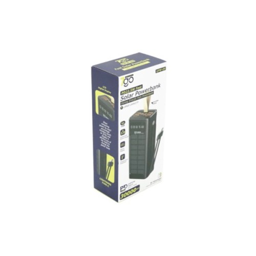 Батарея універсальна 7GO 30000mAh, 22.5W, Solar, LCD Display (GPW-09 / 45945)
