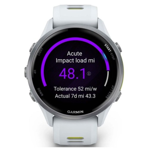 Смарт-годинник Garmin Forerunner 970, Whitestone/Amp Yellow, GPS (010-02969-11)
