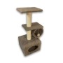 Дряпка (кігтеточка) для котів Природа Саванна з барабаном 38x38x90 см капучино (4823082442645)