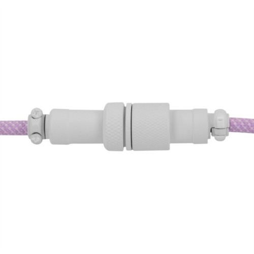 Дата кабель USB-C + USB A to USB-C 1.36m Coiled Aviator purple Keychron (CAB17_KEYCHRON)