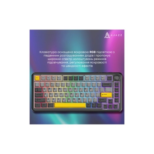 Клавіатура Ajazz AK820 MAX PLUS Daydream Switch RGB Wireless/Bluetooth/USB Black (AK820MAX-DD-BGY)