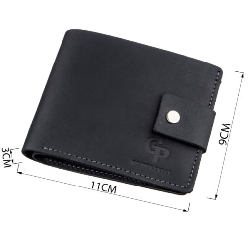 Портмоне Grande Pelle У вінтажному стилі Чорне (11228)