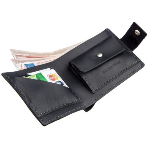 Портмоне Grande Pelle У вінтажному стилі Чорне (11228)