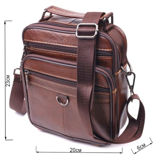 Сумка Vintage З натуральної шкіри Коричнева (21279)