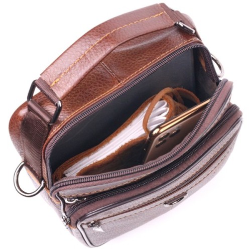 Сумка Vintage З натуральної шкіри Коричнева (21279)