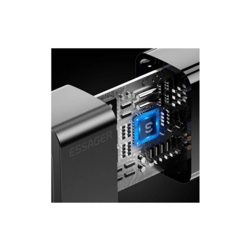 Зарядний пристрій 1xUSB-C + 1xUSB 33W Essager (ECTAC-PCB01-P)