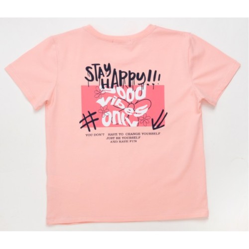 Футболка дитяча Breeze HAPPY (19698-140G-peach)