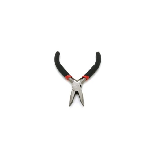 Плоскогубці Voltronic довгогубці вигнуті 4,5-дюймові, чорно-червоні ручки, 120мм (YT-VL120Cur)