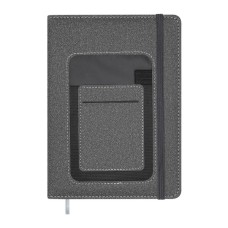 Тижневик Buromax недатований COMBI, A5, сірий, штуч.шкіра 336 сторінок (BM.20500-09)