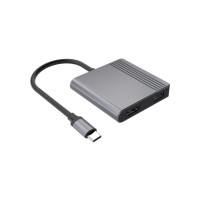 Концентратор Cablexpert USB-C 4-in-1 2xHDMI + 1xUSB 3.2 + 1xUSB-C PD 85W (A-CM-COMBO3-04)