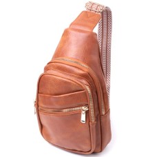 Сумка Vintage Жіноча з однією лямкою через плече з екошкіри Руда (22758)