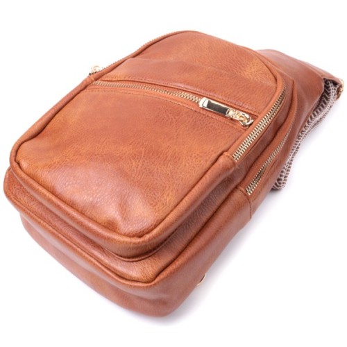 Сумка Vintage Жіноча з однією лямкою через плече з екошкіри Руда (22758)