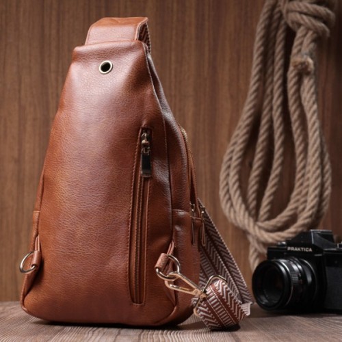 Сумка Vintage Жіноча з однією лямкою через плече з екошкіри Руда (22758)