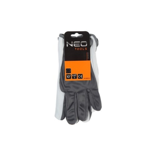 Захисні рукавиці Neo Tools козяча шкіра, фіксація зап’ястя, р.10, чорно-білий (97-655-10)