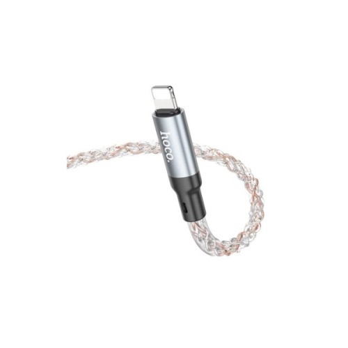 Дата кабель USB 2.0 AM to Lightning 1.0m U112 Shine gray HOCO (6931474788801)
