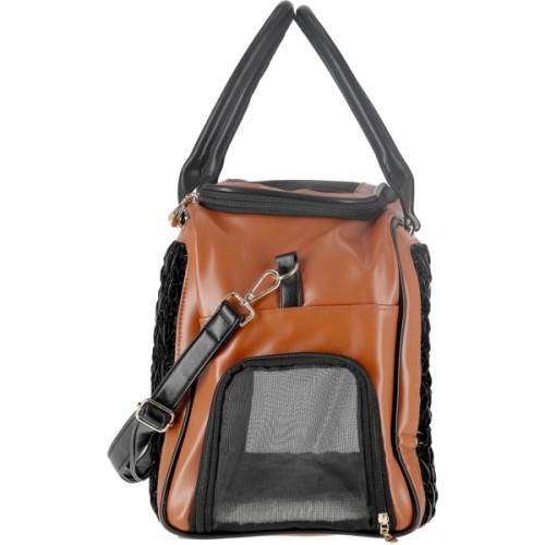 Переноска для тварин MISOKO&CO 45x20x30 см чорно-коричнева (YIWUMSK70152)