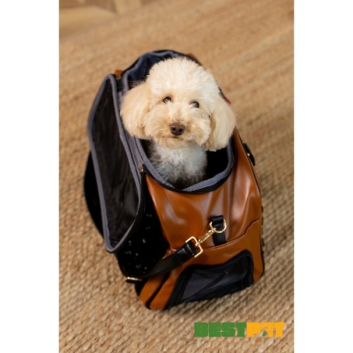 Переноска для тварин MISOKO&CO 45x20x30 см чорно-коричнева (YIWUMSK70152)